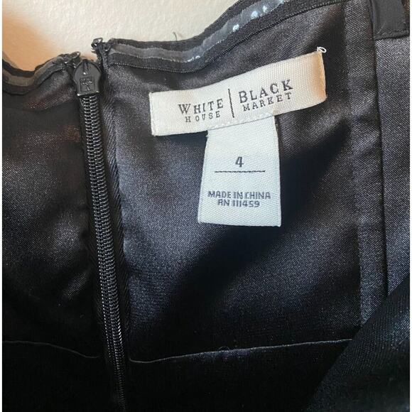 White House Black Market Black Strapless Fit & Flare Dress, Size 4 - Picture 4 of 6